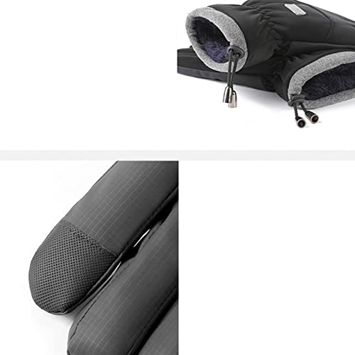 Luvas de esqui inverno ciclismo luvas snowboard neve forro velo grosso quente luvas punho ajustável