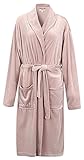 Richie House Women's Soft and Light Weight Velour Bathrobe RHW2763-B-M Nude
