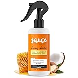 SAUCE Honey + Biotin Bond Repair Hair Mask for Curly Hair, 8 Fl Oz, Leave in Conditioner, Controls Frizz, Helps Repair Damage & Reduce Breakage with Functional Keratin, No Sulfates & Parabens