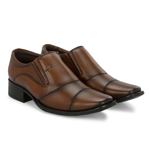 Image of Genuine Leather Formal Shoes for Men Slip-On | Comfortable Office Wear Business Shoes for Men | Premium Wedding Party Corporate Formal Footwear