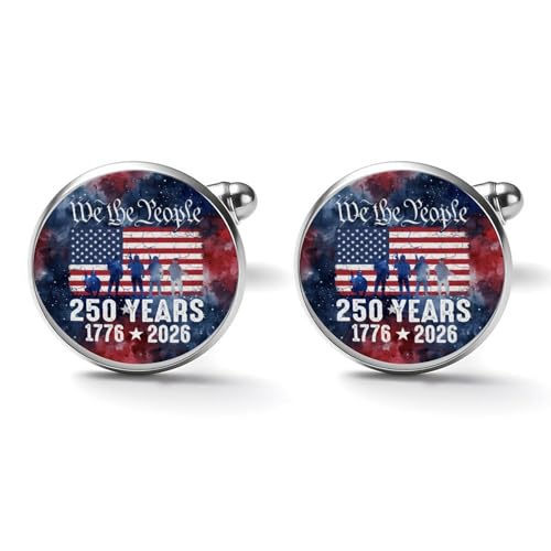 Mancuernillas clásicas USA 250 años para hombre miniatura 2