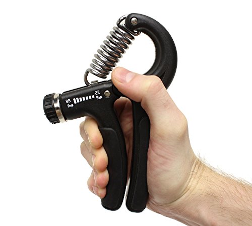 FIRMFive Hand Grip Strengthener | Adjustable 22-88 lbs - Grip Trainer & Forearm Exerciser | Hand Exercise for Arthritis Therapy/Treatment, Guitar, Golf, Shooting | Great Stress Reliever