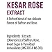 Spice Drop Saffron Rose Extract – Kashmiri Saffron & Rose Essence for Beverages & Desserts – Instant Mixing, No Added Sugar or Preservatives – Gluten-Free & Non-GMO – 20ml