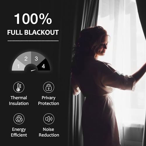 Image of Ivory Full Blackout Curtains for Living Room Bedroom 95 inch Energy Saving Window Curtains Ivory / Beige Pom Pom Thermal Insulated Curtain Panels for Baby Nursery Girl's Room 52 inchW Rod Pocket 1 Pair