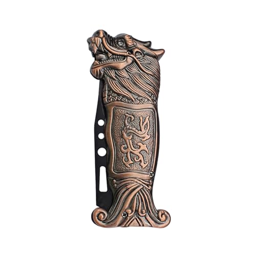Jsetotsr Windproof Lighter, Metal Dragon Pattern, Butane Gas Refillable Cool Lighter, One Touch Ejector Knife, Outdoor Camping, Sports, Self Defense. (No Gas).