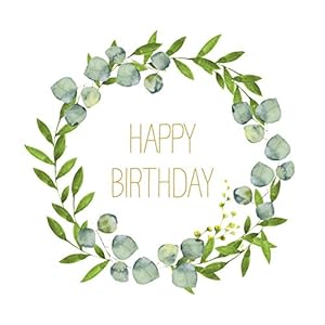 20 Servietten Happy Birthday im Kranz | Geburtstag | Tischdeko 33x33cm