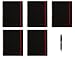 Black n' Red Twin Wire Poly Cover Notebook, 11" x 8-1/2", Black/Red, 70 Ruled Sheets. 5 Pack (K66652) - Bundle Includes Plexon Ballpoint Pen