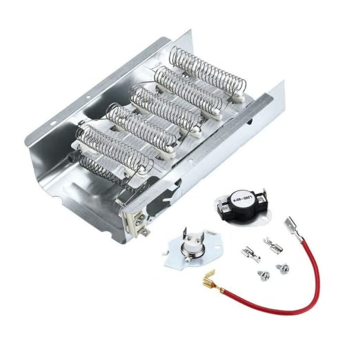 Wibefel Dryer Heating Element Replacement for Whirlpool WED4815EW1 WED4800XQ1 WED5000VQ1 WED5100SQ0 WED5200TQ0 WED5300ST0 WED5310SQ0 WED5320SQ0 WED5550SQ0 WED5550ST0 WED5560SQ0 with Thermostat