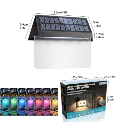 Luz solar de dirección para pared que ilumina entradas oscuras de forma automática 7