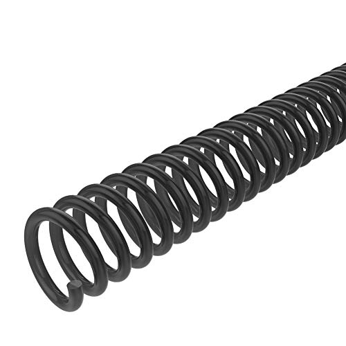 Rayson SR3111BK-UK Espiral de encuadernación, 11,1 mm Espiral plástico, capacidad vinculante 100 hojas, 3:1, 100 unidades, color negro