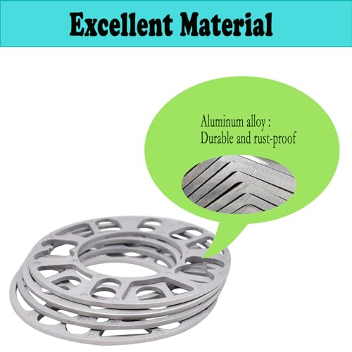 Entretoises de roue en alliage d'aluminium 5 mm de haute précision pour jante x4