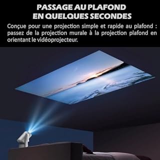 Vidéoprojecteur Ultra HD 4K Android 13 avec Batterie 5000mAh KYF, 4K, Portable avec Batterie 5000mAh, 220 ANSI Lumens, Wi-FI/Bluetooth