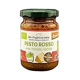 Pesto Rosso de Tomates Secos con Pecorino y Almendras Bio Organica Italia 130 gr