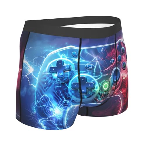 3d Gaming Print Men'S Boxer Briefs Soft Comfort Breathable 4 Inch Inseam Underwear4