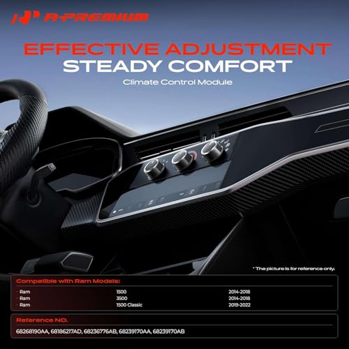 A-Premium Heater Climate Control Panel Module Compatible with Ram 1500 2014-2018, 3500 2014-2018, 1500 Classic 2019-2022 by A-Premium - Used condition - Image 2