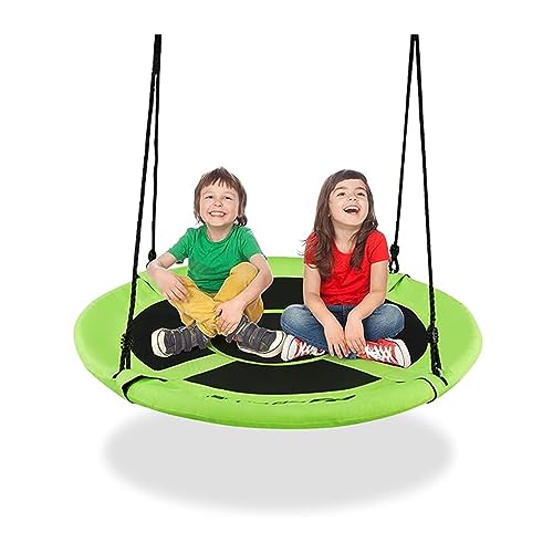 GOPLUS Nestschaukel Outdoor, Ø100cm Kinder Schaukel mit Verstellbarer...