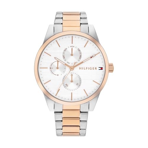 Tommy Hilfiger Reloj Analógico De Cuarzo Multifunción Para Mujer Con Correa De Acero Inoxidable Bicolor - 1782768 Tommy Hilfiger Reloj Analógico De Cuarzo Multifunción Para Mujer Con Correa De Acero Inoxidable Bicolor - 1782768