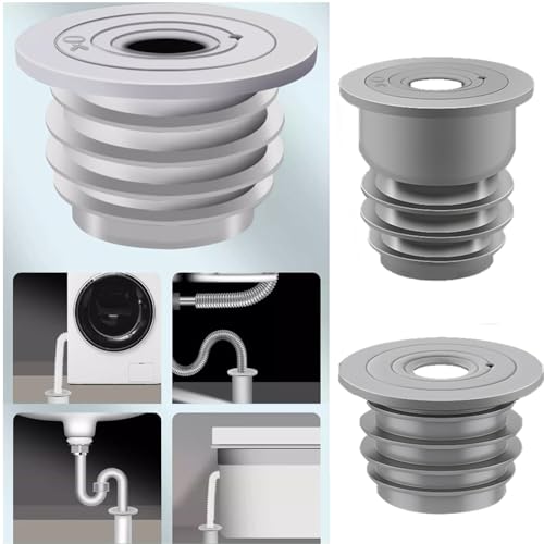 Image of Washing Machine Drain Connector, PVC Chamber Box for Drainage, Sewer Odor Prevention for Bathrooms, Laundry Rooms, Kitchen Sink Drain Pipe Set, Drain Pipe Rat Stopper, Anti Cockroach Drain Cover