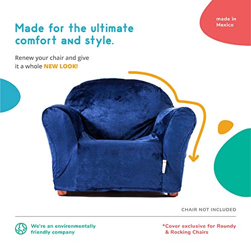 Keet Roundy Chair Cover, Navy #TOP1