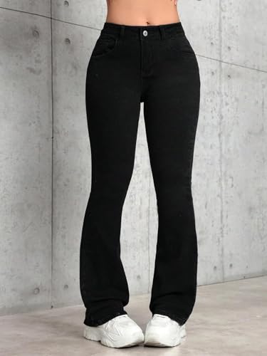Image of KOTTY Women's Flared Jeans|High Waist Bootcut|Wide Leg|Bell Bottom Denim for Trendy & Comfortable Fit