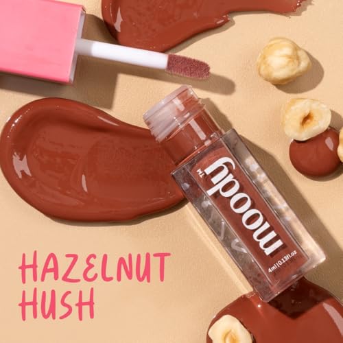 Image of Moody Drip Matte Liquid Lipstick - Hazelnut Hush, with Jojoba Seed Oil & Vitamin E | Transferproof, Long Lasting & Vibrant Lip Colors That Last Upto 12 Hours | Paraben Free Lip Tint, 4ml