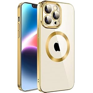Doorzichtige Magnetic Case voor iPhone 11 Pro, Compatibel met MagSafe, Militaire Standaardbescherming, Krasbestendig, Schokbestendig Hoesje voor iPhone 11 Pro, Goud