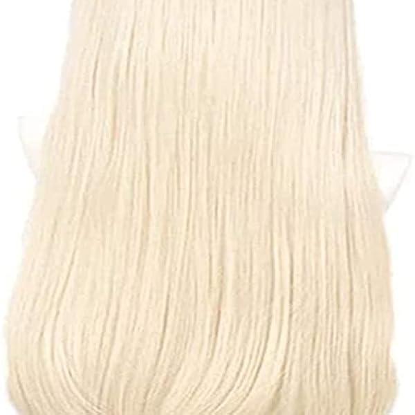 HTDYLHH Schöne Perücken, Yomoduki Runa Pruik voor KakeGurui Yellow Dames Rechtdurig Synthetisch Haar voor Kostuumfeest für den täglichen Gebrauch durch Cosplay Party