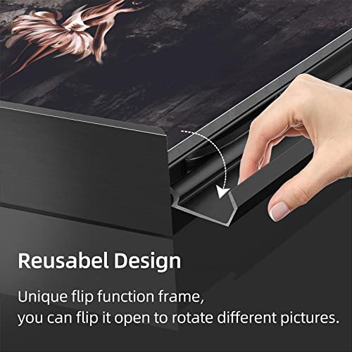 Framed Canvas Print Wall Art For Bedroom Living Room Bathroom Office Decor, Abstract Watercolor Painting Ballerina Dance On A Textured Background, Black Aluminum Alloy Framed, 12 X 16 Inches #TOP2