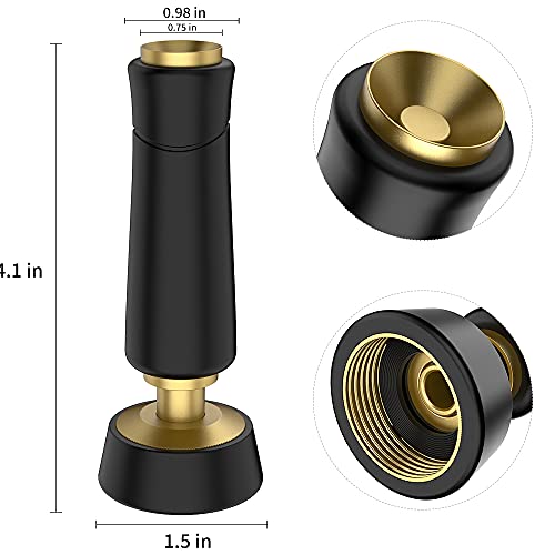Vlay Garden Hose Simple Nozzle, Durable Water Hose Nozzle, Solid Heavy Brass, Adjustable Twist Hose Nozzle, Suitable For Garden,1Pack (8823) #TOP2