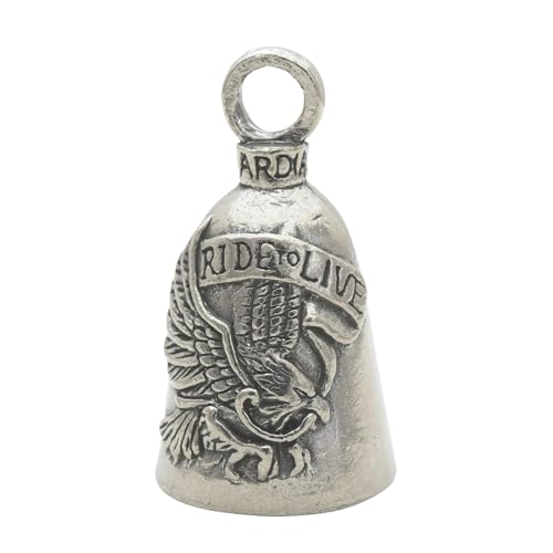 Image of Guardian Bell Good Luck Bell w /Keyring & Black Velvet Bag | Motorcycle Bell | Lead-Free Pewter | Made in USA