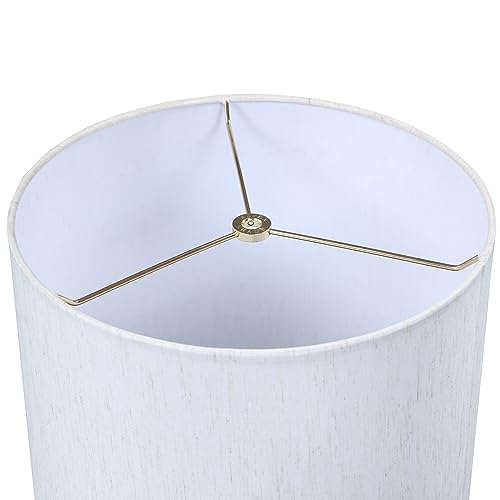 Image of Aspen Creative 31619 Transitional Drum (Cylinder) Shaped Spider Construction Lamp Shade in Off White, 12 inch Wide (12 inch x 12 inch x 10 inch)
