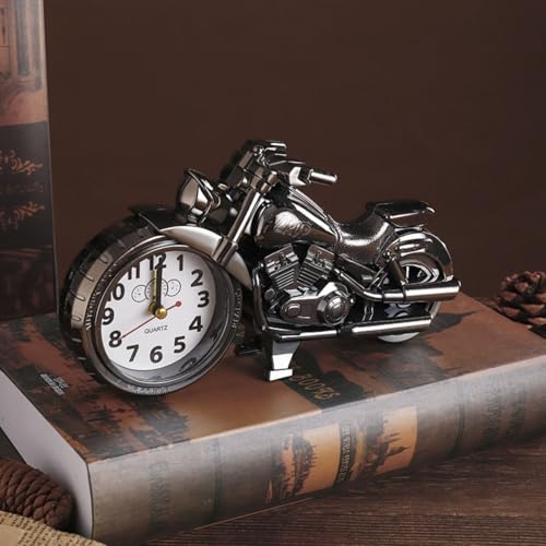 Image of FunBlast Alarm Clock for Heavy Sleepers - Bike Shaped Retro Clock, Stylish Analog Table /Desk Alarm Clock for Students, Table Clock for Bedroom, Living Room, Office, Return Gifts (Antique)