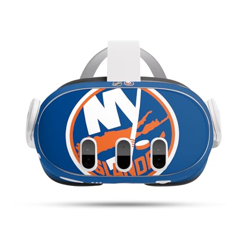 Head Case Designs Officially Licensed NHL Oversized New York Islanders Vinyl Sticker Skin Decal Cover Compatible with Meta Quest 3