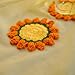 Crochet Handmade Carnation Flower Coasters Doilies Table Decorations Gift (Orange)