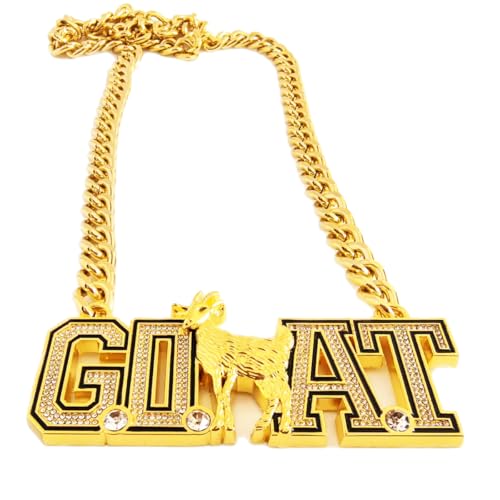 Goat Necklace Hip Hop Goat Pendant Greatest of All Time Turnover Chain For Adults Player Team Football Soccer Baseball Basketball Softball Fantasy Football2