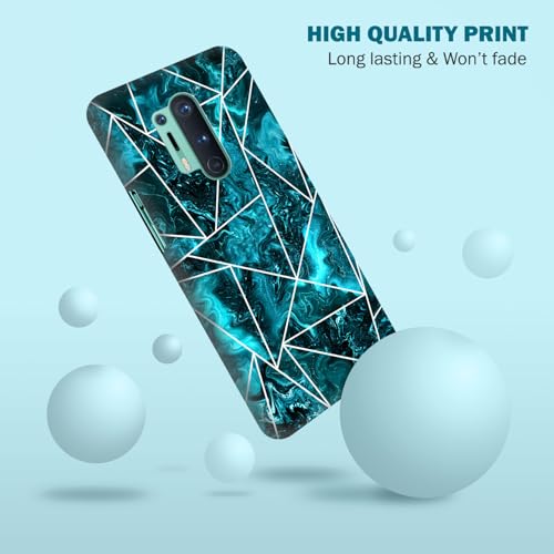 Coque OnePlus 8 Pro rigide fine anti-rayures bleu sarcelle