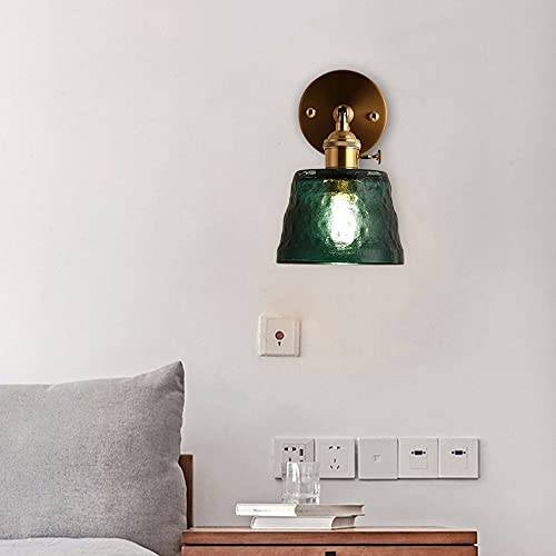 Lámpara de pared de latón moderna con pantalla de vidrio 4