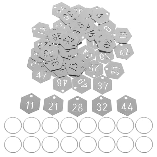 Etiquetas de acero inoxidable con números hexagonales MAGICLULU para eliminar el caos en eventos