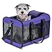 Shulemin Foldable Pet Tote Bag Portable Cat Carrier Bag Breathable Mesh Anti-Lost Pocket Smooth Zipper Pet Out Pouch for Puppy Travel Durable Pet Tote Bag Purple 1pc
