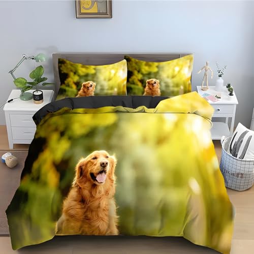 Housse de couette 200x200 fermeture éclair pour lit double thème animal