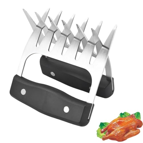 YAZWUR Griffes Pulled Pork en Acier Inoxydable pour Amateurs de Barbecue, Accessoire de Cuisine pour Effilocher et Fixer la Viande, Cadeau pour Homme