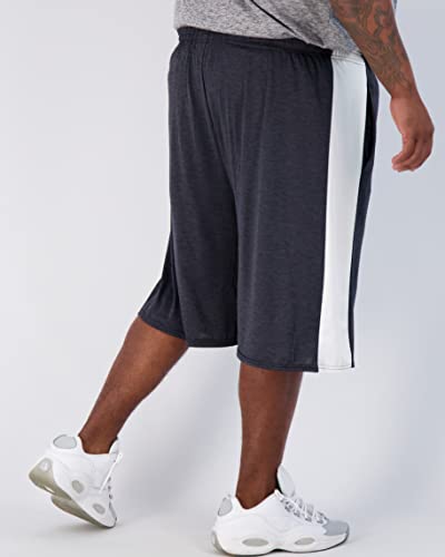 Image of Real Essentials Men's Big & Tall 3-Pack Dry Fit & Mesh Active Athletic Perfomance Shorts (3X-5X)