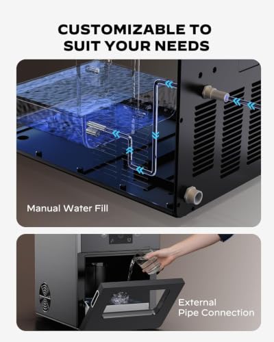 Image of Silonn 2.4″ Ice Ball Maker Countertop, Clear Sphere Ice Maker Machine with Crystal Sphere & Rapid Sphere Technology, 3 pcs in 40 Mins, 100 pcs /Day, Self-Cleaning for Home Bar Whiskey & Bourbon