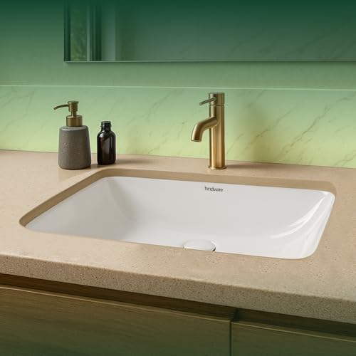 Image of Hindware Italian Collection Garnet Under the Counter Wash Basin for Bathroom | Made of Ceramic | Star White Color | 10-Year Manufacturer Warranty