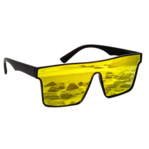 GOODEYE Polarized BOLD PLATED™ Sunglasses | Sports Mirrored Square Rectangle Shades for Men Women