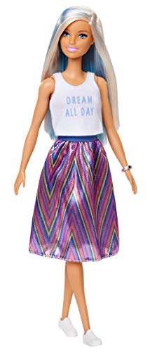 Muñeca Barbie Fashionistas con cabello azul y rubio miniatura 6