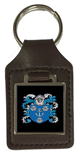 Porte-clé en cuir marron Green Heraldry pour trousseau de clés auto