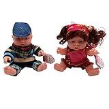 2 Pack Realistic 10” Twin Baby Dolls Boys and Girls, Toddler Girl Toy, Brushable Hair, Accessories, Vinyl Body, Cute Outfits, Washable, Great for Pretend Play, Birthday Gift for Children (Doll Set #2)