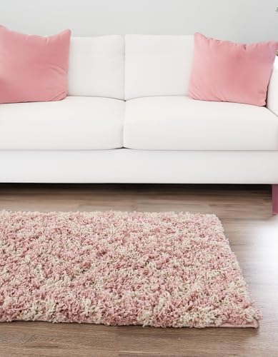 Tapete Lattice Shag 16 ft runner rosa claro miniatura 3