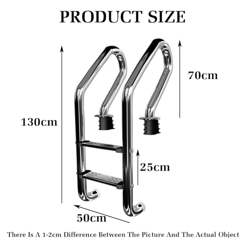 Escalera para piscina 2 pasos acero inoxidable miniatura 2
